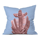 Rose Quartz Cactus // Throw Pillow (18" x 18")