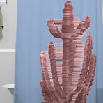 Rose Quartz Cactus // Shower Curtain