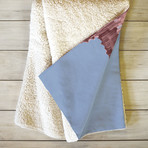 Rose Quartz Cactus // Fleece Throw Blanket (Medium)