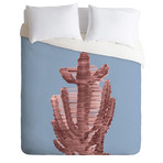 Rose Quartz Cactus // Duvet Cover (Twin)
