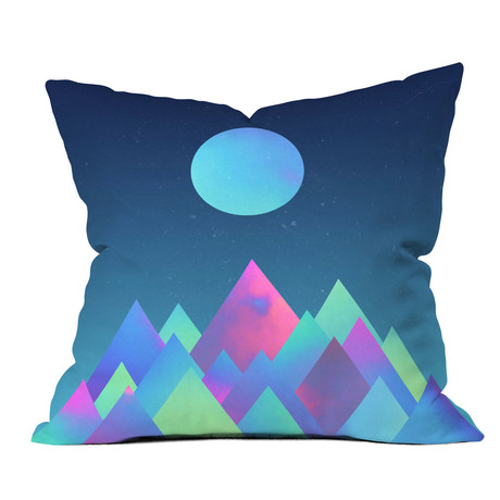 Moon Peaks // Throw Pillow (18" x 18")