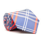 Blanc // Handmade Silk Tie // Navy + Red Plaid