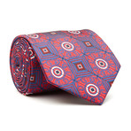 Blanc // Handmade Silk Tie // Blue + Red