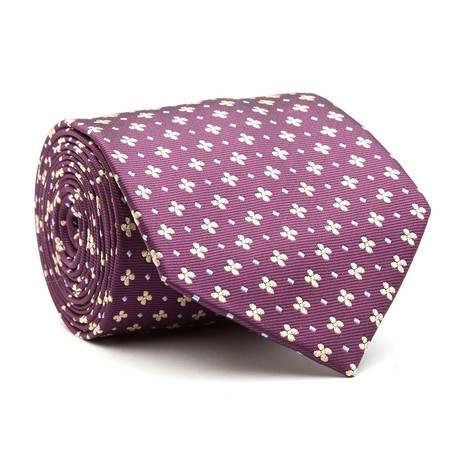 Blanc // Handmade Silk Tie // Purple Floral