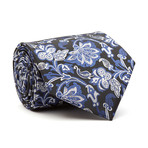 Blanc // Hand Made Tie // White + Blue Floral