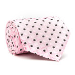 Blanc // Handmade Silk Tie // Pink + Black Check