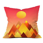 Hot Peaks // Throw Pillow (18" x 18")