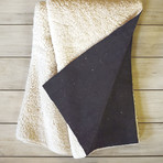 Grape Moon Peaks // Fleece Throw Blanket (Medium)