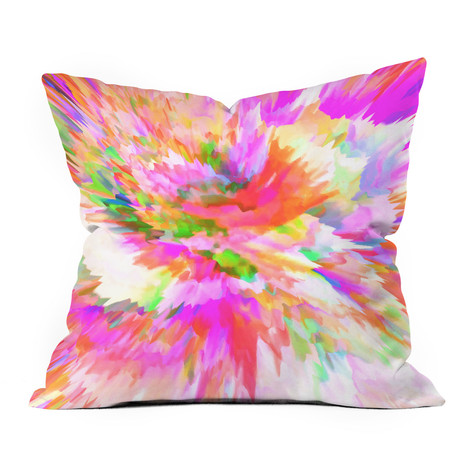 Color Explosion IV // Throw Pillow (18" x 18")
