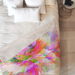 Color Explosion IV // Fleece Throw Blanket (Medium)