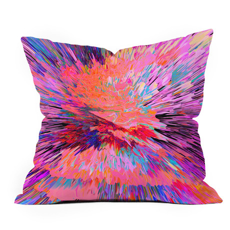 Color Explosion I // Throw Pillow (18" x 18")