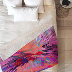 Color Explosion I // Fleece Throw Blanket (Medium)