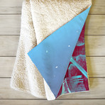 Banana Leaf Through The Code // Fleece Throw Blanket (Medium)