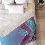 Banana Leaf Through The Code // Fleece Throw Blanket (Medium)