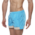 Colorblock Volley // Caribbean Blue + Light Khaki (M)