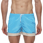 Colorblock Volley // Caribbean Blue + Light Khaki (M)