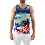 Parke and Ronen // Printed Tank Top // North Island Red (S)