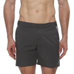 Parke and Ronen // Catalonia Solid Stretch // Charcoal + Lilac (29)