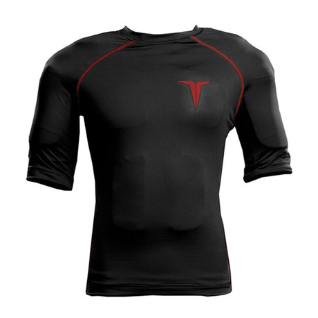 Outer Compression Shirt // Midnight Black + Red Accents (S)