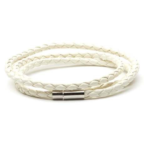 Triple Coil Bracelet // White