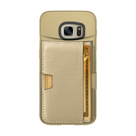 Q Card Case // Platinum Gold (Galaxy 7S)