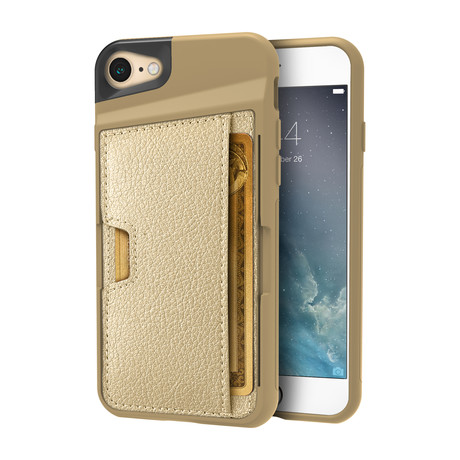 Q Card Case // Champagne Gold (iPhone 6/6S)