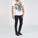 True Prodigy // Head of Skulls Crew Neck Tee // Off White (M)