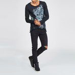 Skull Ghost Long Sleeve Tee // Black (XS)