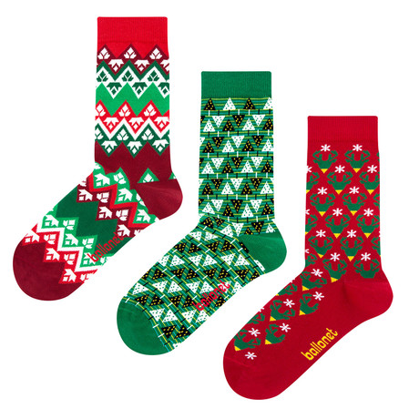 Fair Tree Rudolph Holiday Set // Pack of 3 // Red + Green (Size: 6-9)