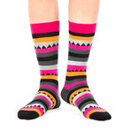 Mid-Calf Sock // Rainbow // Pack of 3 (Size: 6-9)