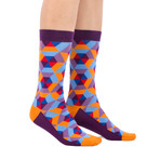 Mid-Calf Sock // Rainbow // Pack of 3 (Size: 6-9)