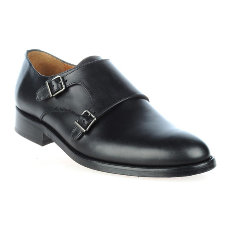 Double Monkstrap Dress Shoe // Black (Euro: 39)