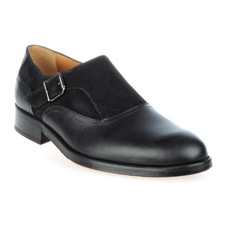 Single Monkstrap Dress Shoe // Black (Euro: 39)