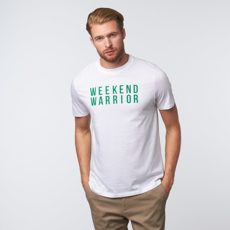 Weekend Warrior // White + Green (S)