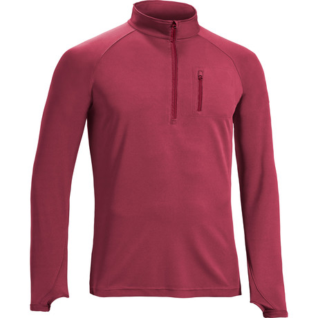 Performance 1/4 Zip Side Pocket Pullover // Cardinal (XS)