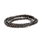 Gunmetal Armor Beaded Triple Wrap (Small)