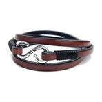 Brown Leather Strap // Handmade Sterling Clasp (Small)