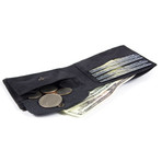 Classic Slim Fold Wallet + Coin Pocket (Brown)