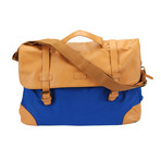 The Jax Charging Messenger Bag // Blue