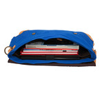 The Jax Charging Messenger Bag // Blue