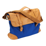 The Jax Charging Messenger Bag // Blue