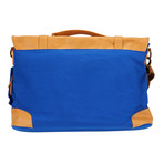 The Jax Charging Messenger Bag // Blue