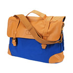 The Jax Charging Messenger Bag // Blue