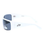 Charlie Sunglasses + Polarized Lens // White