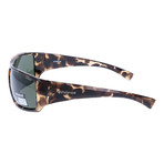 Oversized Rectangle Thick Rim Sunglasses // Cheetah