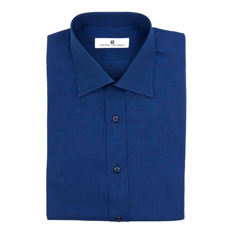 Pierre Balmain // Dress Shirt // Royal Blue Textured (US: 15R)