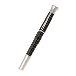 Davidoff Velero Lacquer Guilloche Fountain Pen // Black + Silver