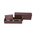 Davidoff Velero Lacquer Guilloche Fountain Pen // Black + Silver