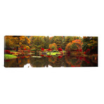 Reflection of Trees in Water, Japanese Tea Garden, Golden Gate // Panoramic Images (36"W x 12"H x 0.75"D)