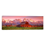 Barn Grand Teton National Park WY, USA // Panoramic Images (36"W x 12"H x 0.75"D)